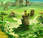 The Puddles village and a lost Kama, Stéphane Baton : Others Wakfu backgrounds