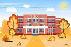 学校建筑。