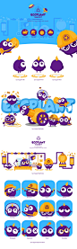 The cartoon image design of eggplant fast pass space : Eggplant fast transfer brand products Background:Eggplant fast transfer is by far the fastest cross-platform near-field transmission software supports Android / Apple / PC / WP and other equipment and