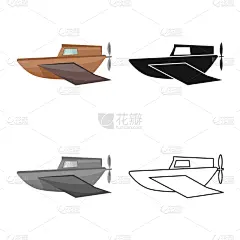 古老的,分离着色,船,插画,图标,一个物体,血管,木制,复古,旅行