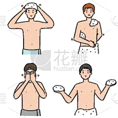 男人,人,轮廓,可爱的,华丽的,性格,创造力,布置,洗涤,收集