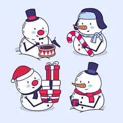 卡通人物形象 头像 表情包 雪人 吉-设计素材-shejisc.cn
