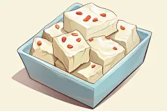 甜点原味炒酸奶元素插画