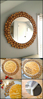 Tutorial: How To Make A Circular Mirror With Wood Slices  http://theownerbuildernetwork.co/bn73  Mirror, mirror on the wall... looking for a weekend DIY project? Then this mirror could be just what you're looking for.: 