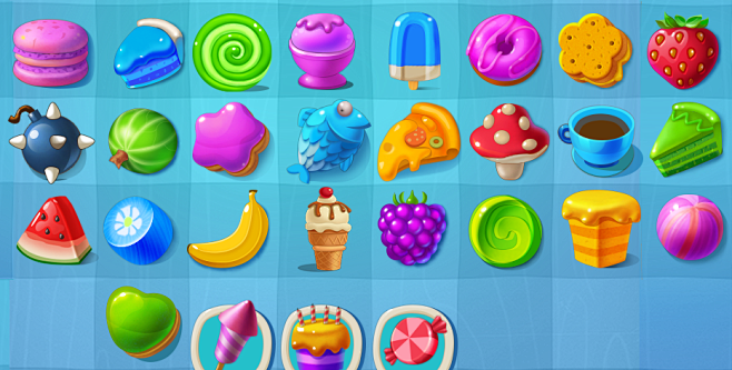 Game icon set.  : .