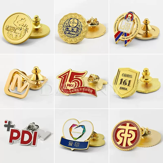 金属徽章定做胸章定制企业LOGO司徽勋章公司纪念章校徽订制作胸针-tmall.com天猫-花瓣网