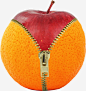 创意水果_新图网 https://ixintu.com 创意水果 水果 食物 创意 苹果 拉链 红苹果