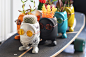 UNITED MONSTERS: They've evolved! : Last year we featured these little menacing yet totally adorable concrete-art toys and now they've expanded to not only haunt your home or workspace but house