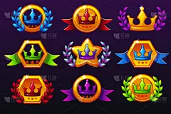 颜色,奖,王冠,警长,技能,收集,联系,奖励