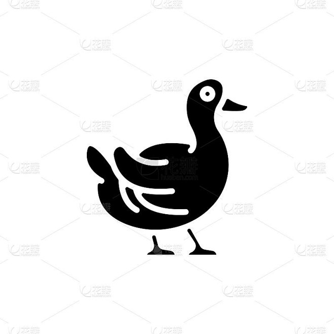 鸭子图标在向量。标识
