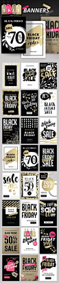 Black Friday Social Media Banners Template PSD, Transparent PNG, Vector EPS, AI Illustrator