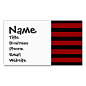 Red and Black Thick Striped Layer Pattern Double-Sided Standard Business Cards (Pack Of 100)
