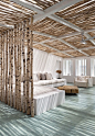 birch tree room divider ideamaybe instead of a divider put trees on wall behind table: 