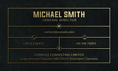 英文烫金商务名片