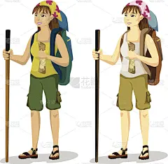 背包客的女孩