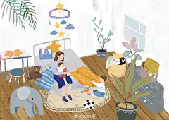 上个月画的几张淘宝店铺详情页插画，用自己喜欢的方式去做主题创作，尝试了新的笔触，画画的方式又放松了一些，合作编辑也给了很大的自由，总的来说是很开心的一次合作。
#大冰插画# 
@企鹅妈妈Alice 
@企鹅插画工作室 ​​​​