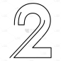 手绘-双线条数字贴纸-2