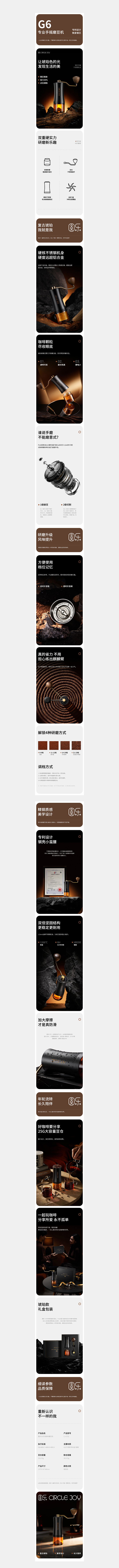 圆乐G6手摇咖啡磨豆机详情 ---Dra...