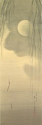 Koson, “Willow and the Moon,” Japan