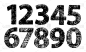 Vector pencil shaded digits. Hand made alphabet. P