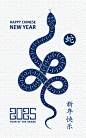 中国风新年春节蛇年传统蛇纹插画矢量素材