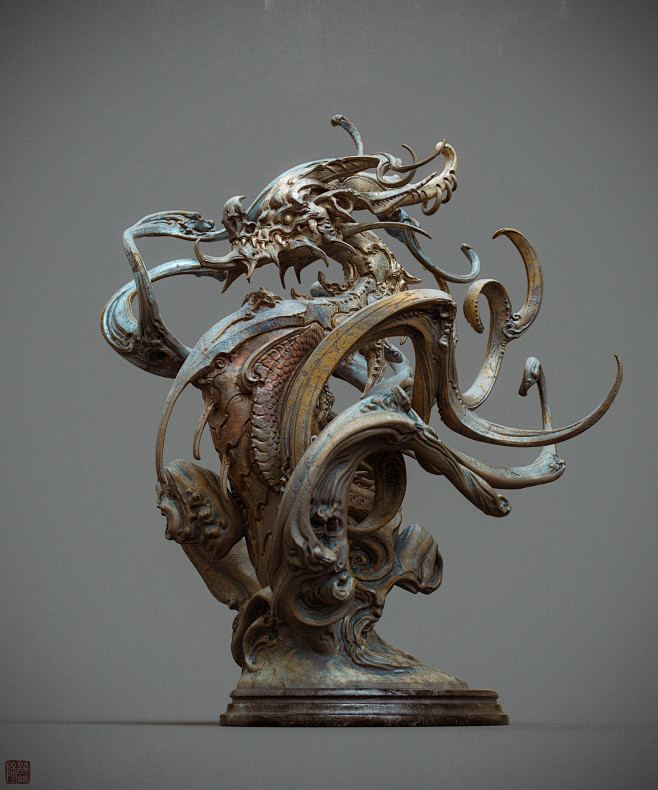 A dragon statue (一洗万...