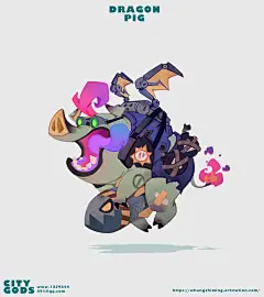 最近画的一组现代众神射击题材的设定。。