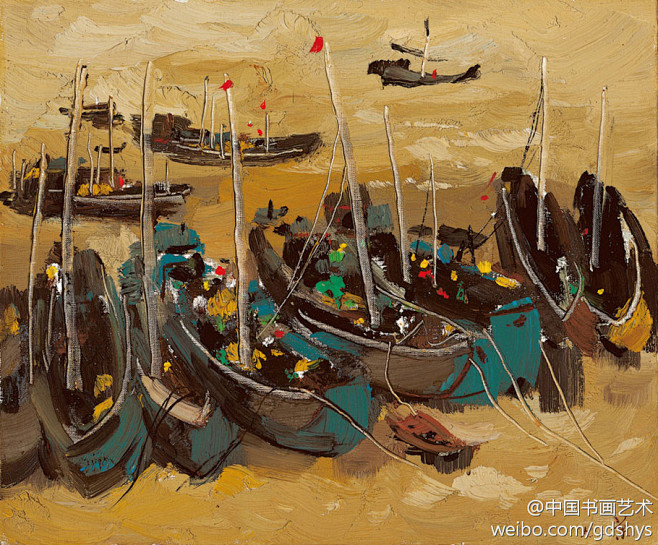 吴冠中渔船图片