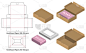 箱体包装模切模板设计.3d模拟模型