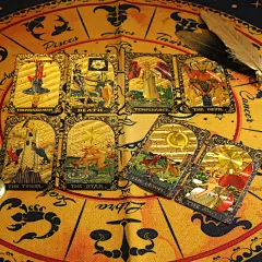 经典韦特塔罗牌典藏款金箔维特罗牌塔tarot全套PET材质新款塔牌罗-淘宝网