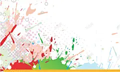 彩色激情狂欢泼墨效果海报背景矢量图高清素材 平面广告 设计图片 免费下载 页面网页 平面电商 创意素材