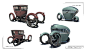 Atomic fantasy - Vehicle sketches  画师Jonathan Wenberg ​​​​