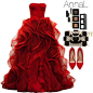 A fashion look from January 2015 featuring red shoes, black purse and pendant earrings. Browse and shop related looks.