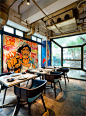 当街头艺术遇上法国佳肴：Bibo餐厅_美国室内设计中文网