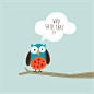 Cute Owl Vector Graphic