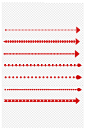 各式虚线红色箭头分割线免扣元素