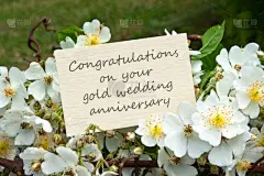 结婚第五十周年纪念日,50周年,玫瑰,周年纪念,贺卡,婚姻,厚木板,灰色,婚礼,英格兰