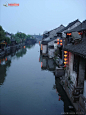 周庄水乡暮色图片素材