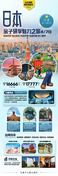 日本亲子研学旅游海报  - 源文件下载【酷图网】海报,旅游,日本,暑期,亲子,研学,夏令营,