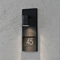 Konstsmide Modena Single Light Halogen Wall Fitting with House Number in Matt…: