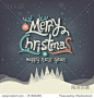 Christmas Greeting Card. Merry Christmas lettering 正版图片在线交易平台 - 海洛创意（HelloRF） - 站酷旗下品牌 - Shutterstock中国独家合作伙伴
