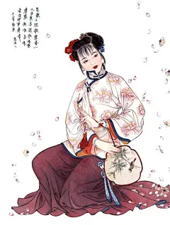 中国画工笔人物《金陵十二钗》锁屏壁纸集锦