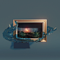 ILLUSTRATION  art design minimal cinema4d creative painting   gra (14)