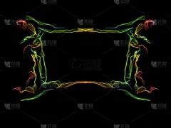 抽象的彩色流动艺术背景框架