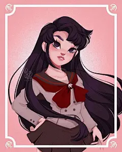 Behance精选分享超话 大家好，给大家表演一个欧美风美少女发朋友圈ꈍ .̮ ꈍ
插画师：ROY THE ART ​ ​​​
#头像##人物插画##美少女战士##二次元# ​​​​