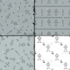 机器人涂鸦图案集