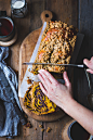Pumpkin, Rye + Chocolate Babka • The Bojon Gourmet : This babka recipe features a golden challah-like dough kissed with rye flour and kabocha squash puree filled with a swirl of spiced chocolate, all topped with a salted maple sugar and rye flour streusel