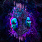 Cyberpunk Obsession : I huge series of personal work that I've been working on during February. I was trying to sharpen my style even more with super vibrant ultraviolet colors. Hope you'll enjoy!