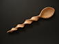 Twist   wood spoon