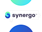 Synergo logo gradient color colorful logo logotype mark branding identity font type letter letters s c cc synergy connect